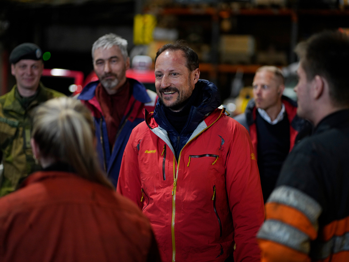 Crown Prince Haakon visits Svalbard’s Gruve 7 coal mine. Photo: Ole Berg-Rusten / NTB